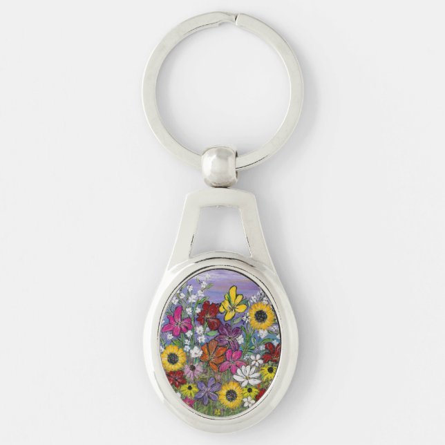 Medley Floral Key Ring (Front)