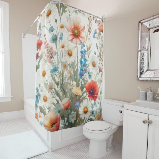 Medley of Flowers 🌷 Shower Curtain (In Situ)