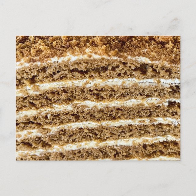 Medovik Honey Cake Abstract Postcard (Front)