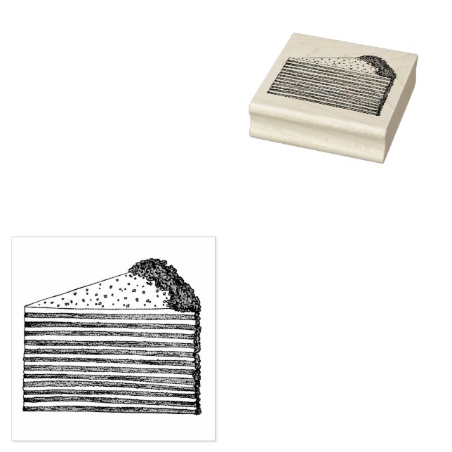 Medovik Medivnyk Russian Ukrainian Honey Cake Food Rubber Stamp (Stamped)