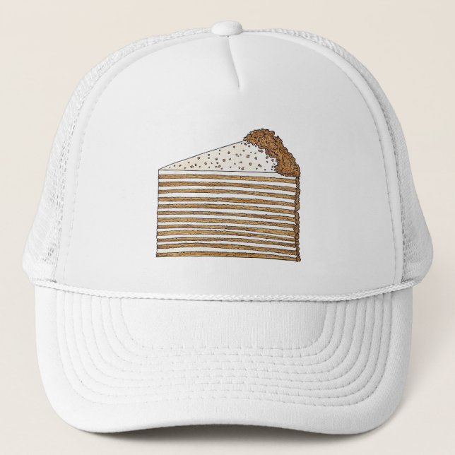 Medovik Medivnyk Russian Ukrainian Honey Cake Food Trucker Hat (Front)