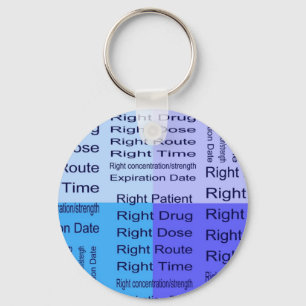 Meds 7 Rights Key Ring
