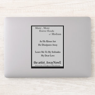Medusa 1MMHeads Phrases 2025 Horror Book Sticker