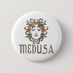 Medusa 6 Cm Round Badge