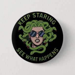 Medusa 6 Cm Round Badge