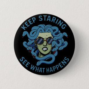 Medusa 6 Cm Round Badge