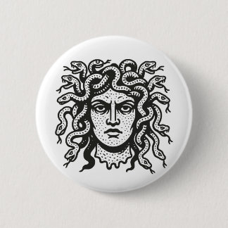 Medusa 6 Cm Round Badge