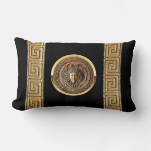 Medusa and Greek Key Lumbar Cushion