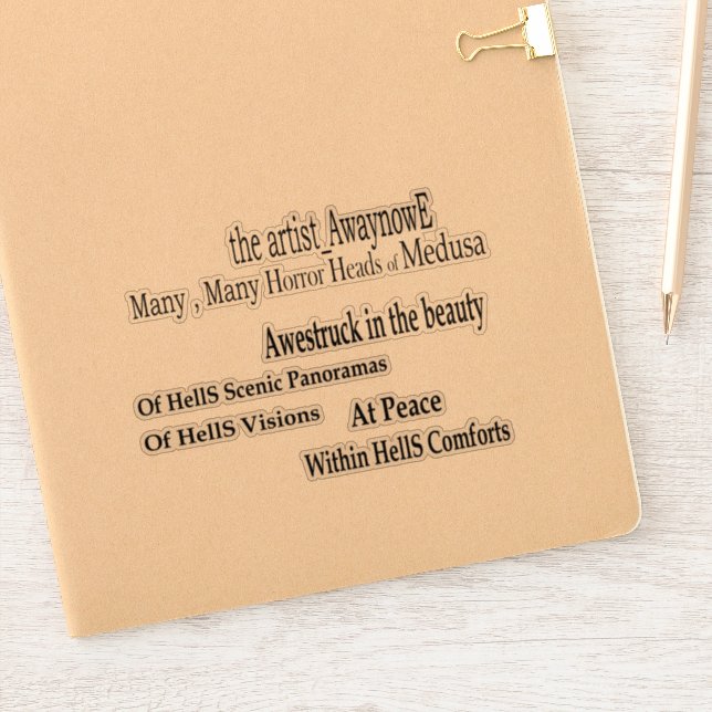 Medusa awaynowe Horror 5MMHead Bphrases Diecut 25 (Notebook)