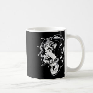 Medusa Blackwork Tattoo Flash Coffee Mug