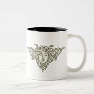 Medusa by Walter Crane Two-Tone Coffee Mug