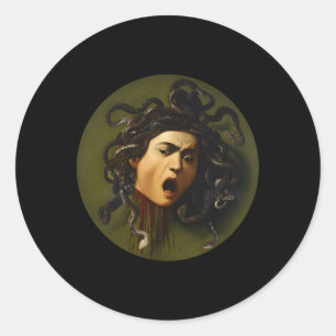 Medusa Caravaggio Classic Round Sticker