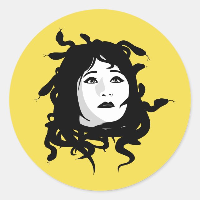 Medusa Classic Round Sticker (Front)