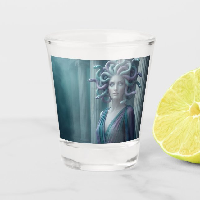 Medusa Gift Bag Shot Glass (Front)