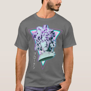 Medusa Glitch  Synthwave 90s Aesthetic T-Shirt