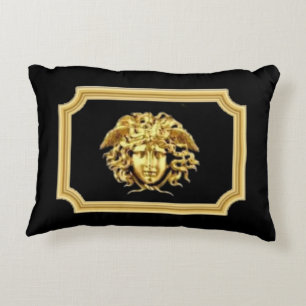 Medusa Golden Roman Designer Decorative Cushion
