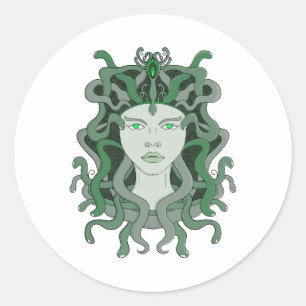 Medusa Gorgo Snake Gorgon Monster Greek Mythology Classic Round Sticker