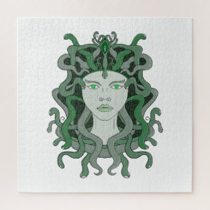 Medusa Gorgo Snake Gorgon Monster Greek Mythology Jigsaw Puzzle