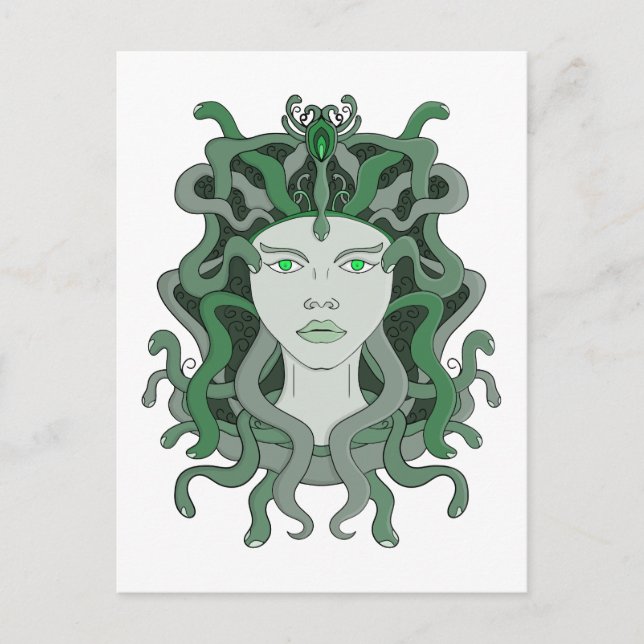 Medusa Gorgo Snake Gorgon Monster Greek Mythology Postcard (Front)
