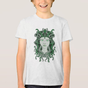 Medusa Gorgo Snake Gorgon Monster Greek Mythology Tri-Blend Shirt