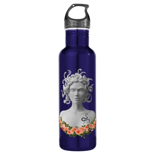 Medusa Gorgon Greek Mythology 710 Ml Water Bottle (Front)