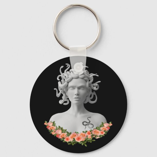 Medusa Gorgon Greek Mythology Key Ring (Front)