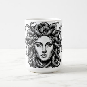 Medusa Gorgon Snake Hair Mythology Art Gift Coffee Mug