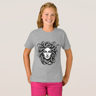 Medusa Gorgon Snake Hair Mythology Art Gift T-Shirt