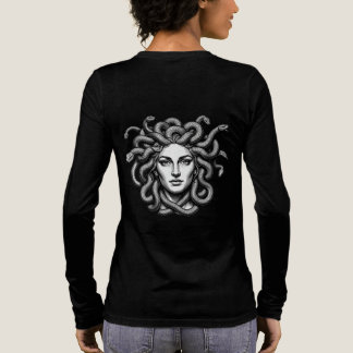 Medusa Gorgon Snake Hair Mythology Art Gift Tri-Blend Shirt