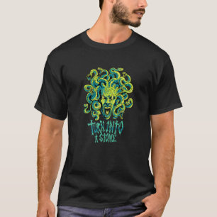 Medusa Greek Mythology Monster Snake Head Turn Int T-Shirt