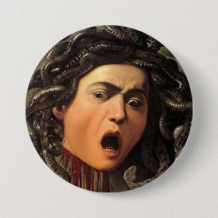 Medusa Head By Caravaggio 7.5 Cm Round Badge