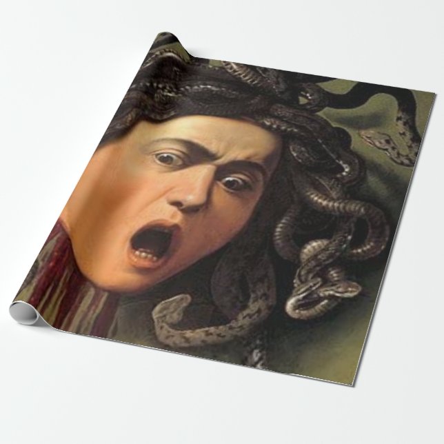 Medusa Head By Caravaggio Wrapping Paper (Unrolled)
