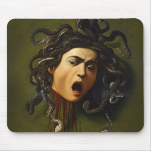 Medusa head Caravaggio painting art mythology canv Mouse Pad