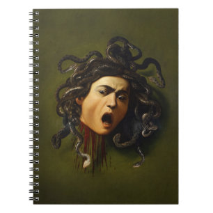Medusa head Caravaggio painting art mythology canv Notebook