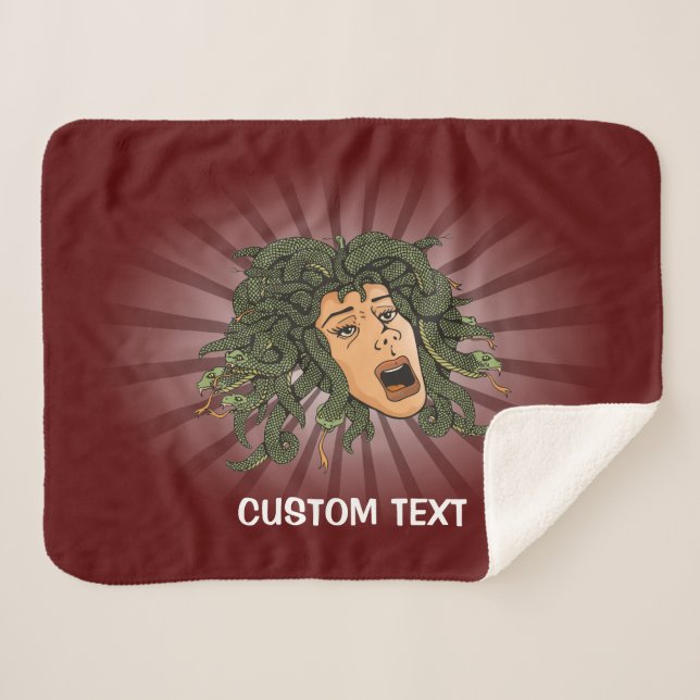Medusa Head Sherpa Blanket (Front (Horizontal))