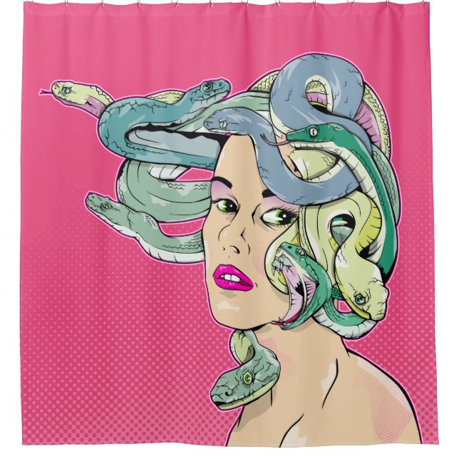 Medusa Pop art Shower Curtain (Front)