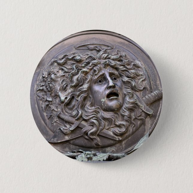 Medusa Shield of Athena 6 Cm Round Badge (Front)