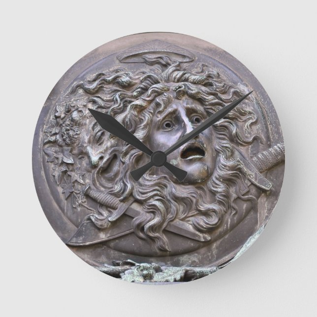 Medusa Shield of Athena Round Clock (Front)