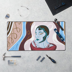 Medusa Snake Lady - Half Lady Half Snake Desk Mat