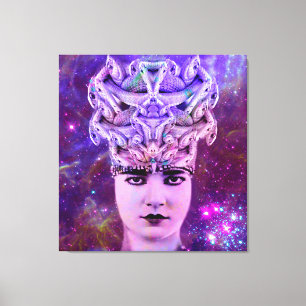 Medusa Snake Woman Canvas Print