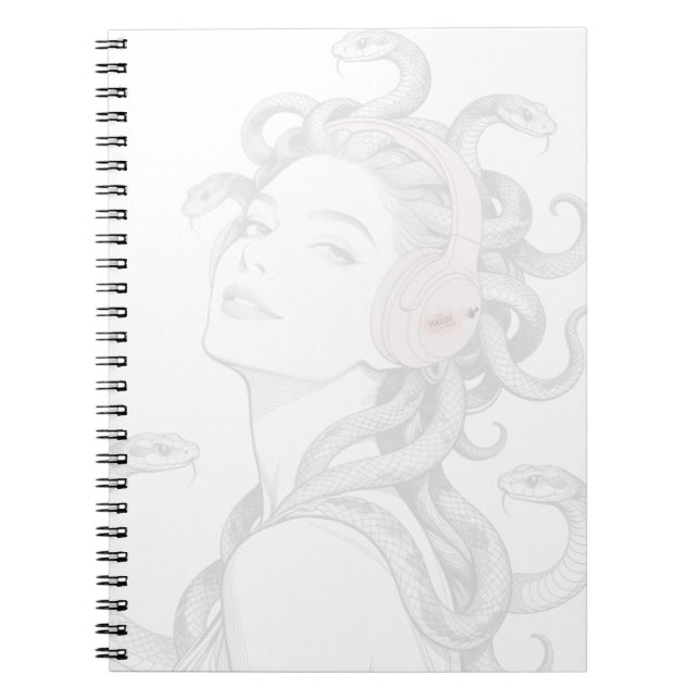 Medusa spiral notebook- pose for the camera. notebook (Front)