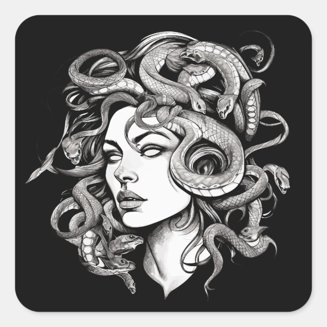 Medusa Square Sticker (Front)