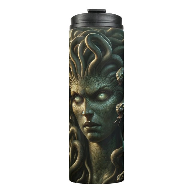 Medusa Stare of Death Head of Snakes Thermal Tumbler (Front)