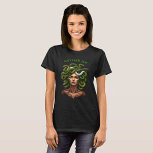 Medusa White Snake Bad Hair Day T-Shirt