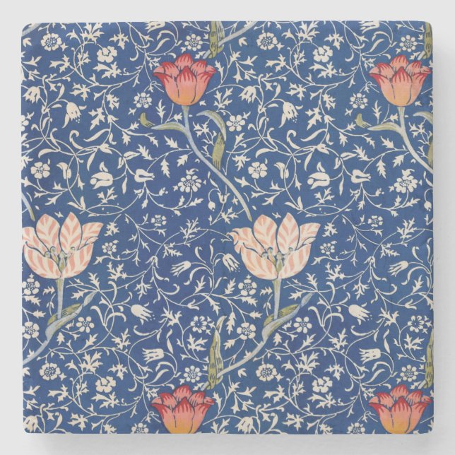 Medway Pattern (by William Morris) Stone Coaster (Front)