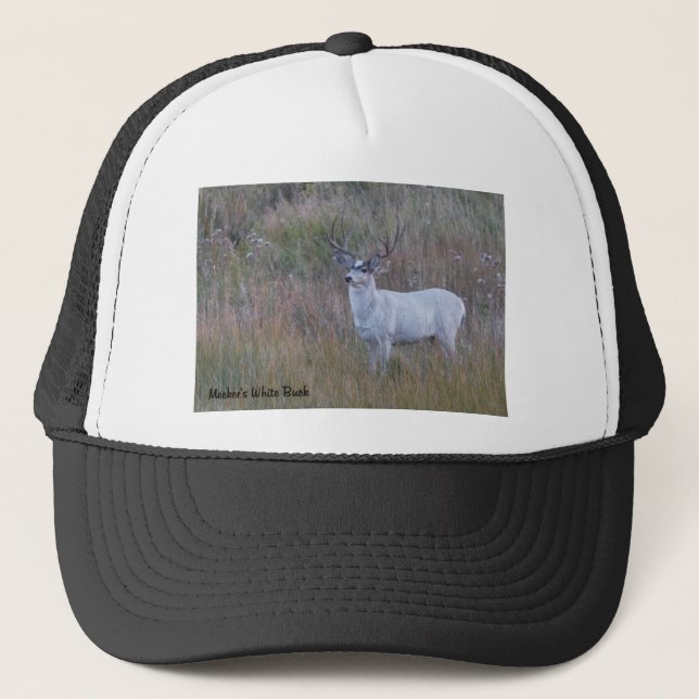 Meeker's White Deer 1 Trucker Hat (Front)