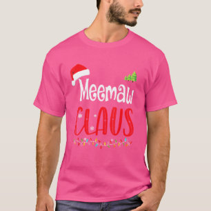 Meemaw Claus Matching Family Christmas Pyjamas Xma T-Shirt