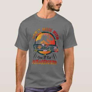 Meemaw Flower Don't Mess With Meemawsaurus Jurassk T-Shirt
