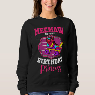 Meemaw Of The Birthday Princess Roller Skates Bday Sweatshirt