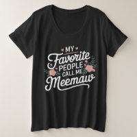 Meemaw Shirt Floral Funny Mother s Day T-Shirt